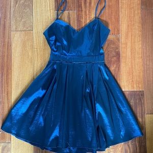 Charlotte Russe Merallic Blue Dress - Size S